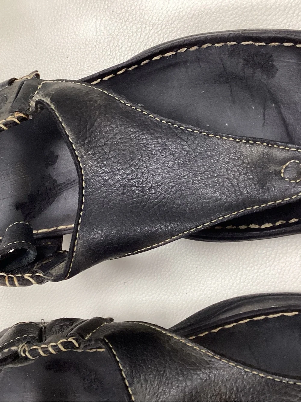 Timberland Smart Comfort Black Leather Sandals Size 8M